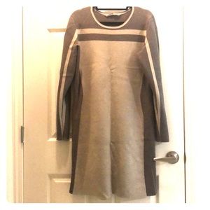 Athleta two tone, neutral sweater dress